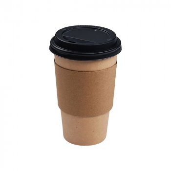 1000 Stk. Becherbanderolen Bechermanschetten braun für Becher Ø 80 mm Jackets